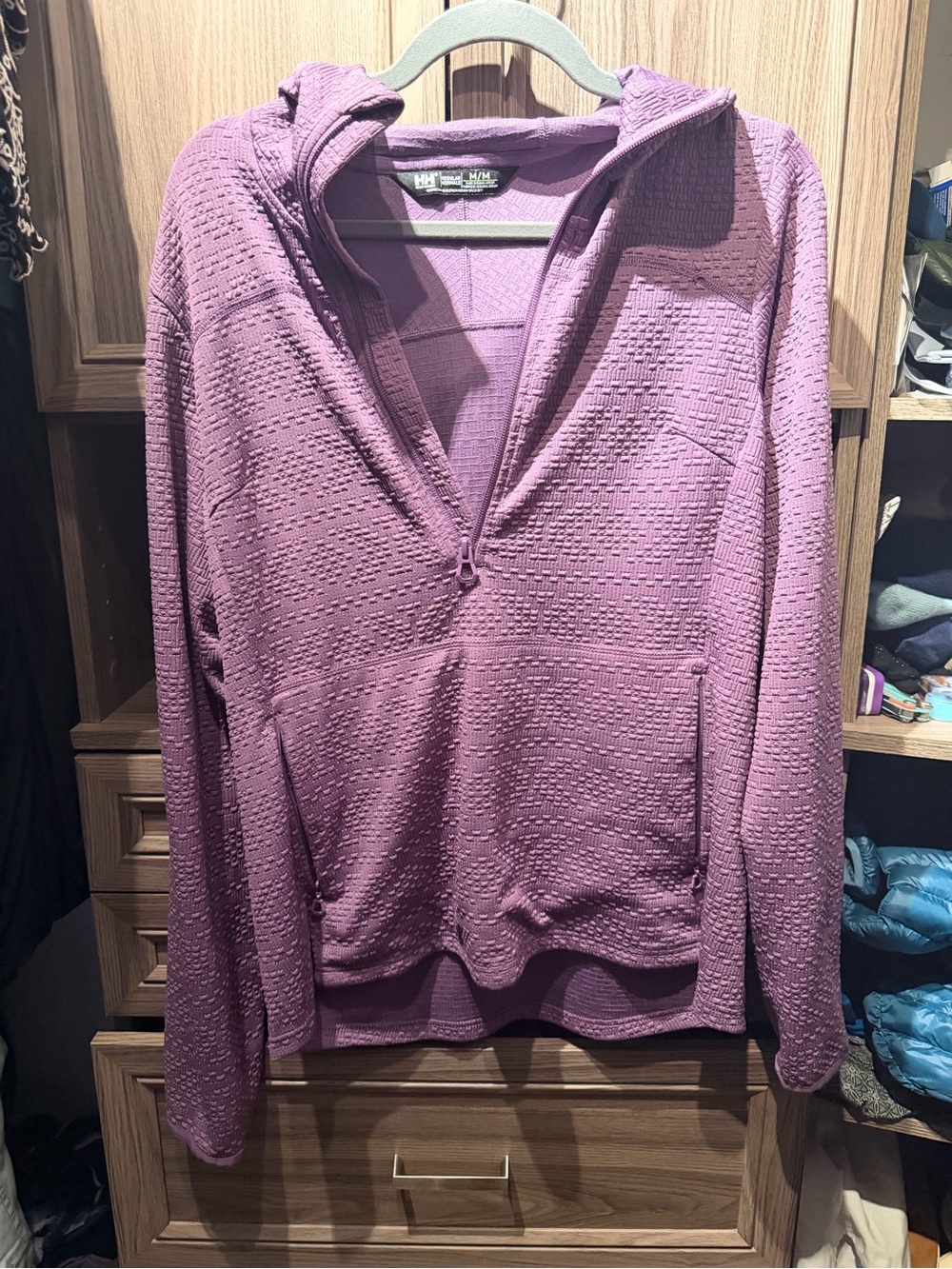 Helly Hansen Lavender Half-Zip Hooded Midlayer